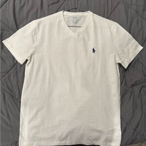 Polo by Ralph Lauren White Short Sleeve Tee (V-neck)